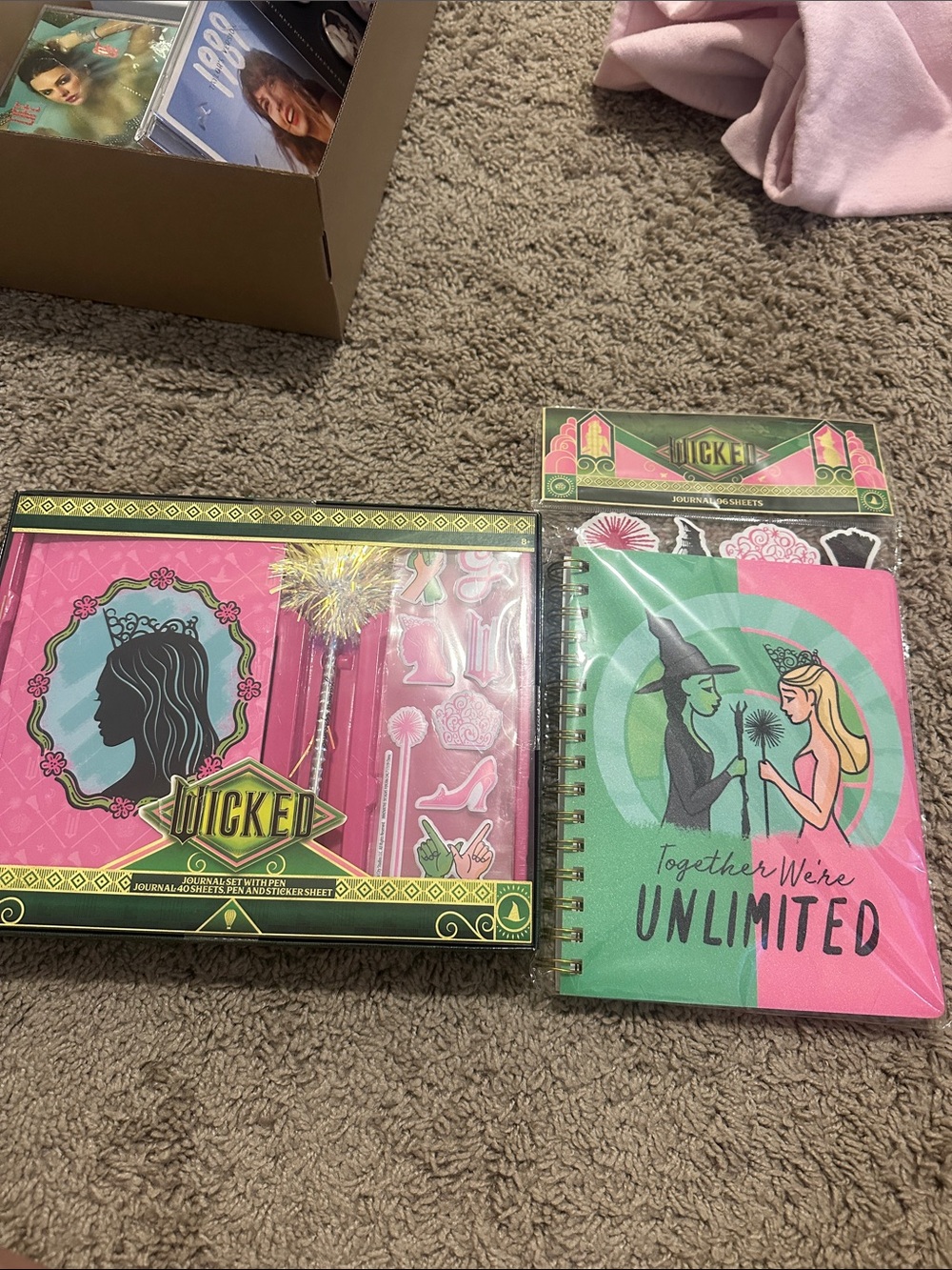 Wicked Together We're Unlimited Spiral Notebook & Journal Set - Pink & Green